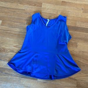 Blue women’s plume top